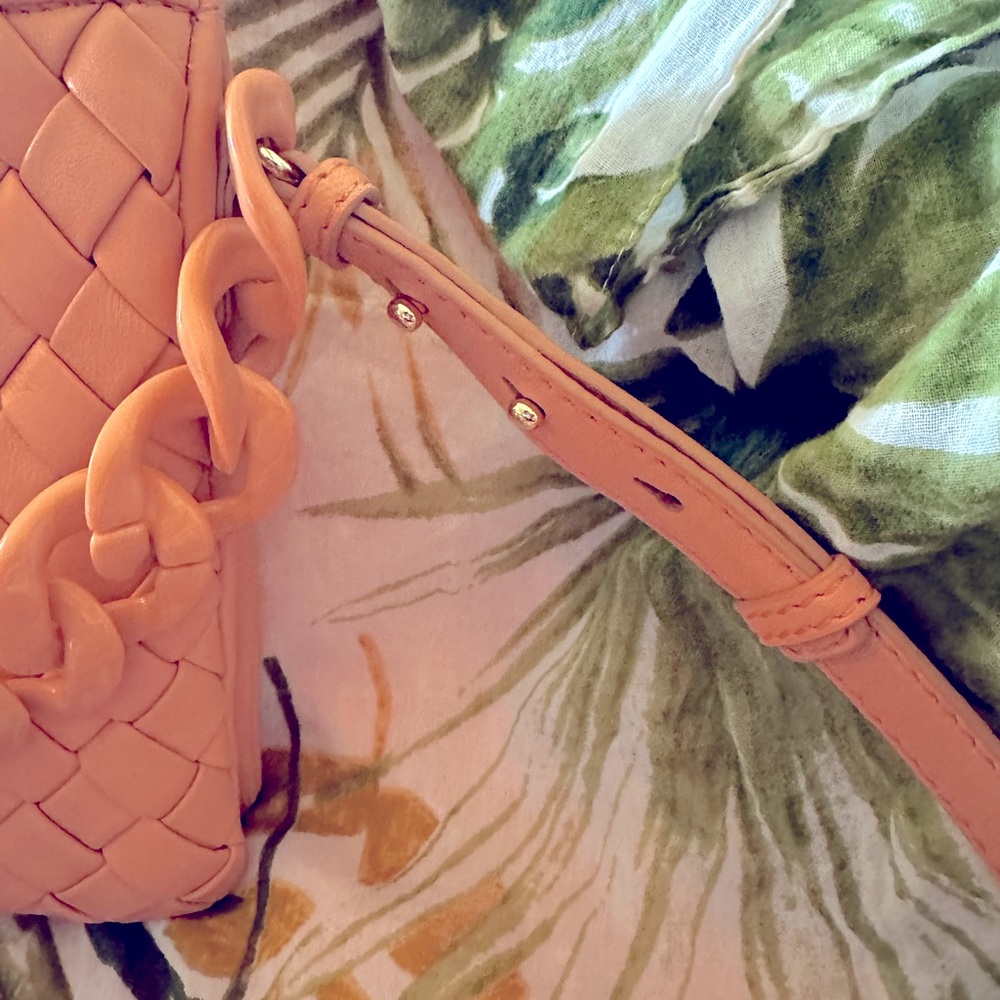 Vince Camuto Melon Adynal Style Shoulder Bag Crossbody! Acrylic Chain New - Picture 13 of 15